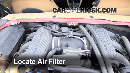 1998 Porsche Boxster 2.5L 6 Cyl. Air Filter (Engine) Replace